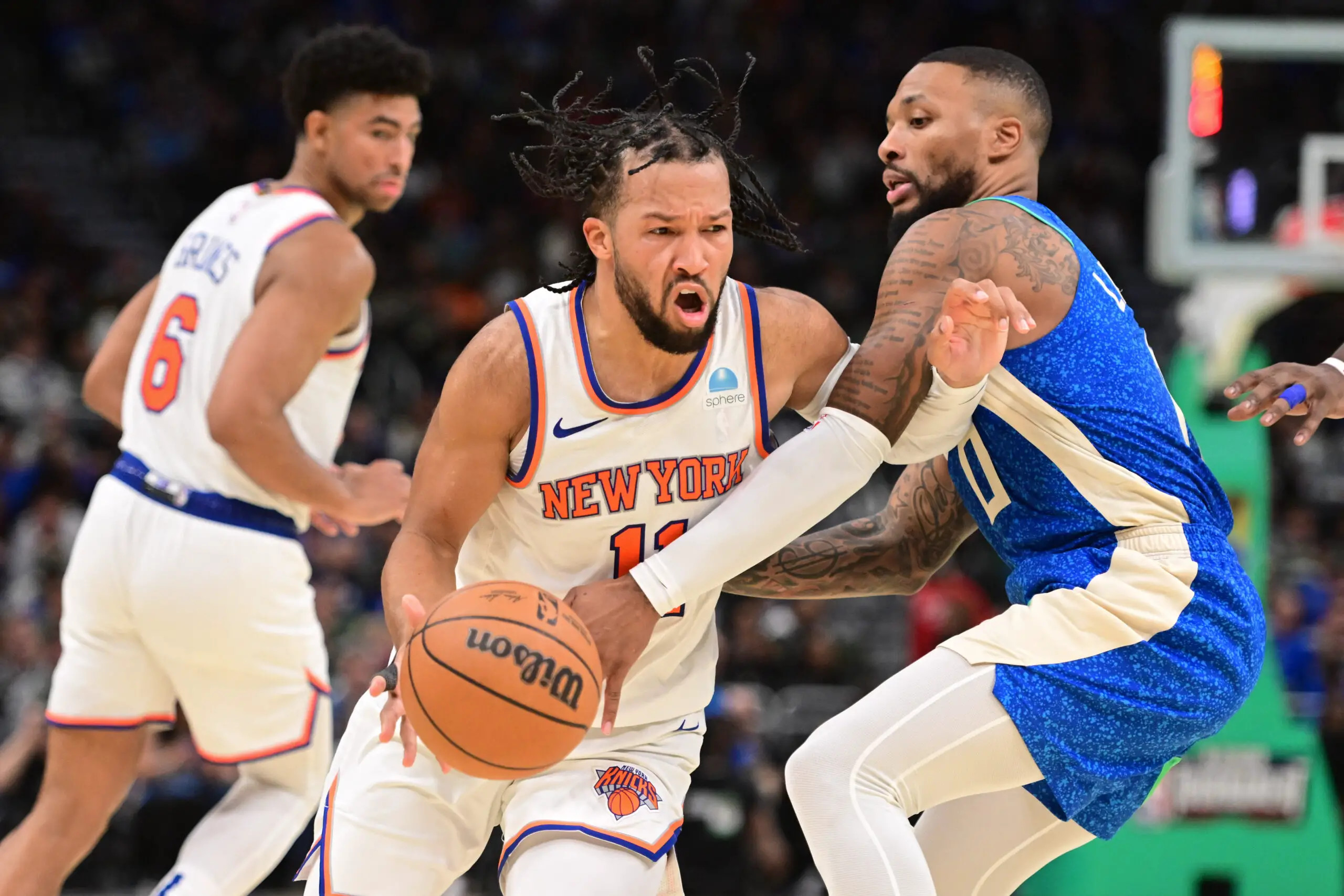 Jalen Brunson is averaging a career-high 24.9 points per game while Damian Lillard is averaging 25.5 points per game. 